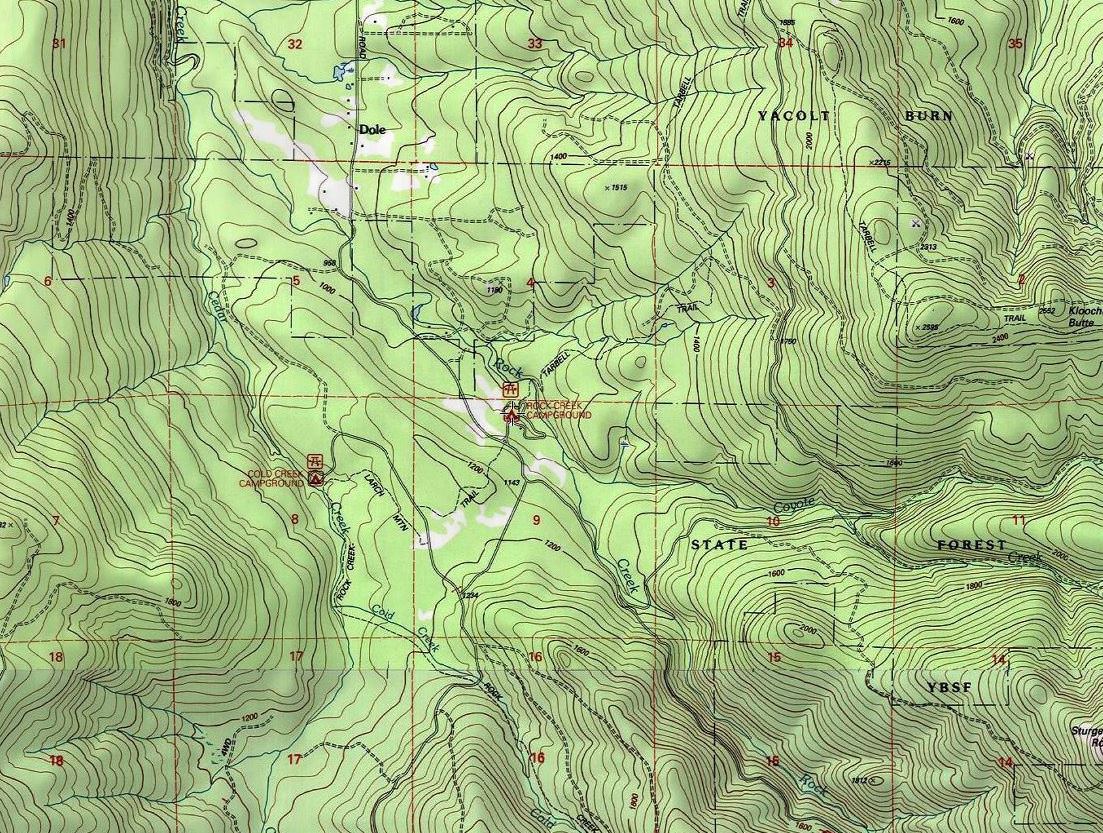 Rock Creek Campground, Yacolt Burn State Forest TrailMeister