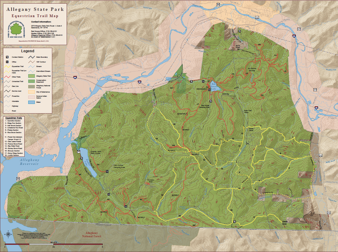 Quaker Area Allegany State Park Cabin Map