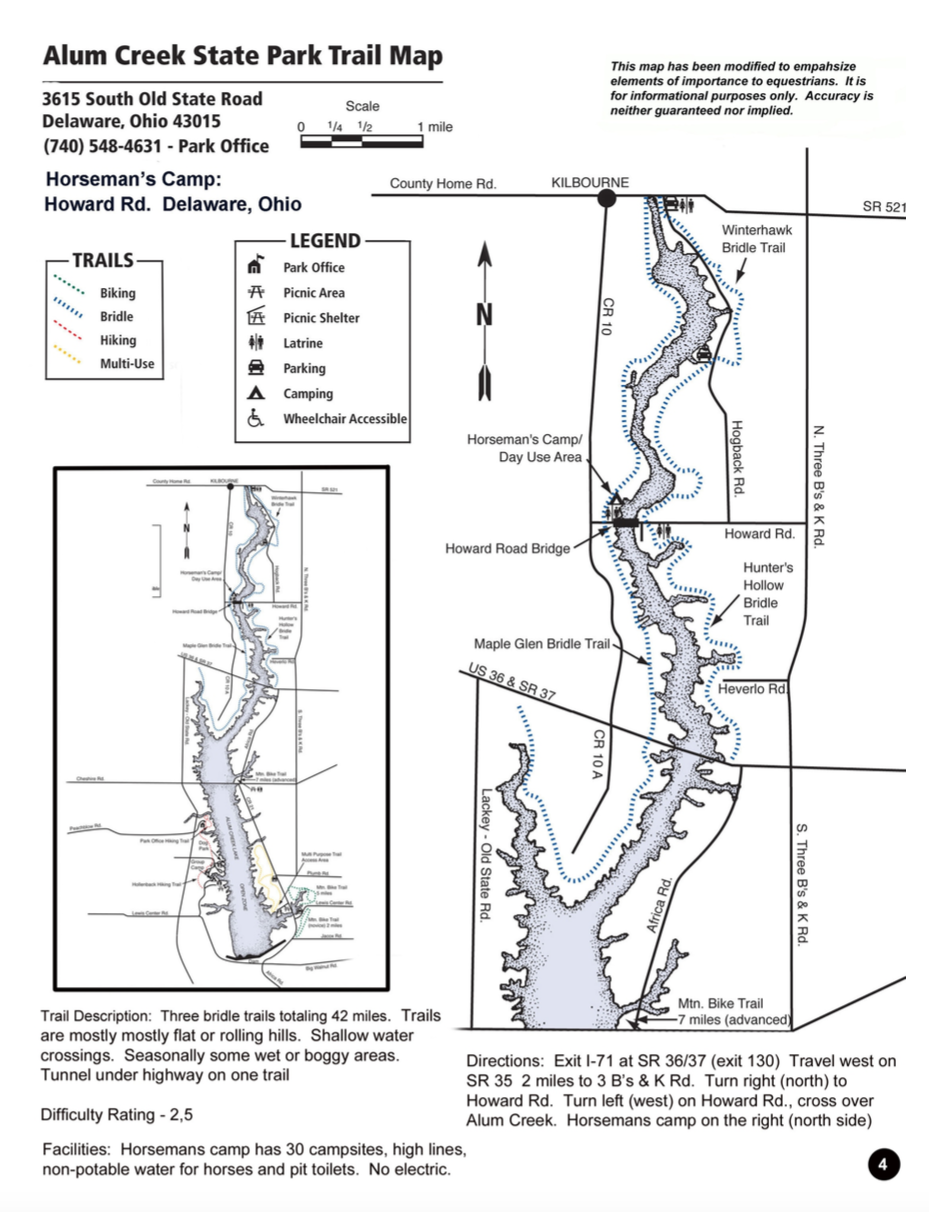 Alum Creek State Park Map : Alum Creek State Park (Delaware) - 2019 All 