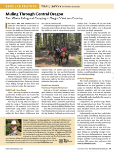 Oregon mule camping article